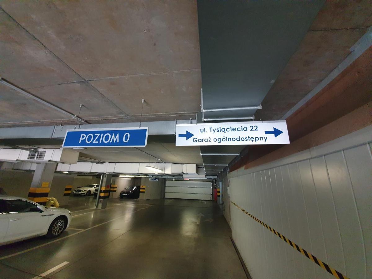 Apartament Wsrod 1000Cy Swiatel - Z Parkingiem W Hali Garazowej- Duzy Balkon Z Lezakami - Piekny Widok Noca Na Panorame Tysiaclecia كاتوفيتسه المظهر الخارجي الصورة